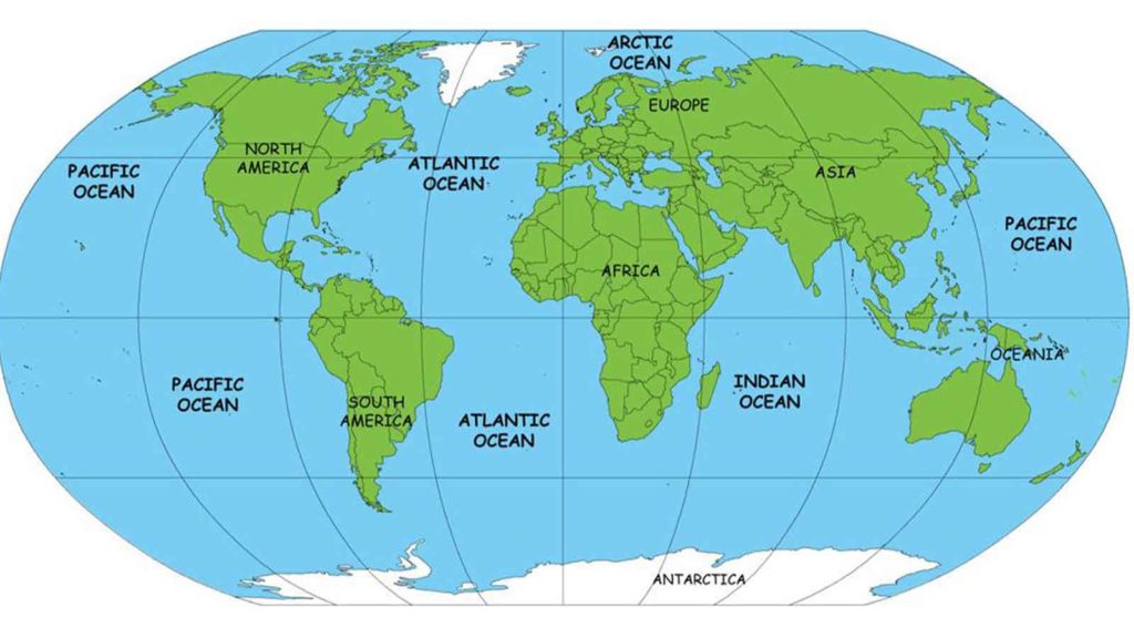 पृथ्वी पर कुल कितने महासागर है