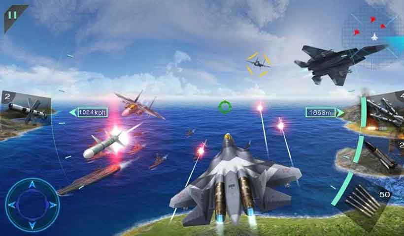 Sky Fighters 3D हवाई जहाज वाला गेम 