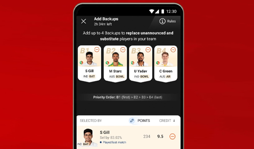 Learn how to install stock player on Dream 11 step by step